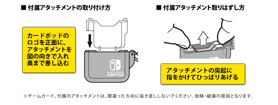 アタッチメントの取り外し