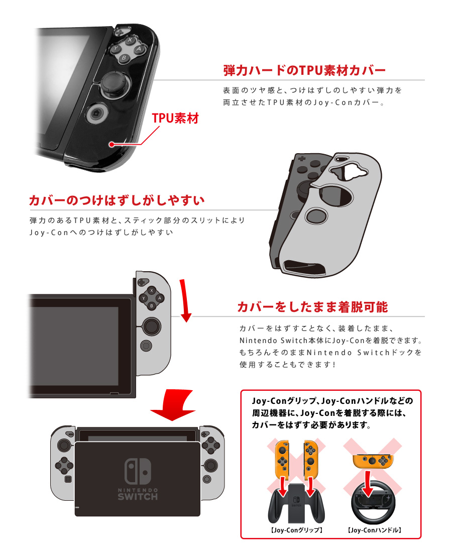 Joy-Con TPUカバー for Nintendo Switch | KeysFactory